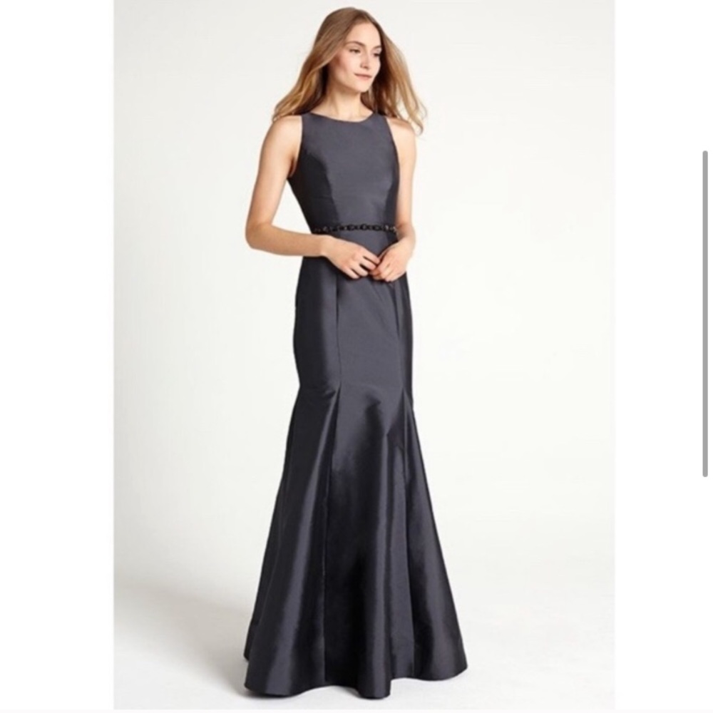 Monique Lhuillier black Taffeta Gown size 4